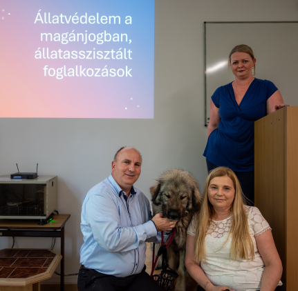 Állatasszisztált tanóra az ÁJK-n (2025.05.14.)