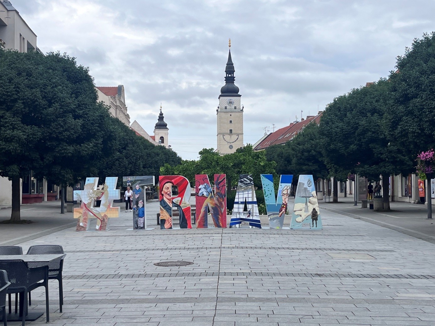 Trnava felirat a városban