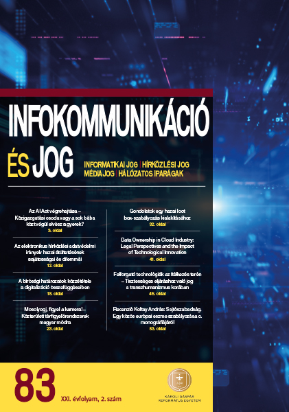 Infokommunikáció és Jog - Informatikai jog - hírközlési jog - médiajog - hálózatos iparágak - link